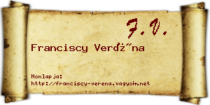 Franciscy Veréna névjegykártya